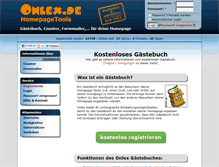 Tablet Screenshot of gaestebuch.onlex.de